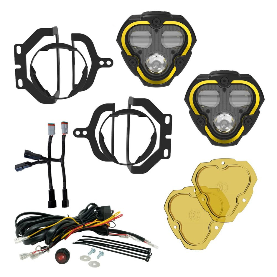 FLEX ERA® 3 Dual Mode SAE Fog LED Light Pods - 2-Light Master Kit - Jeep JL/JT Sport Bumpers - # 97148