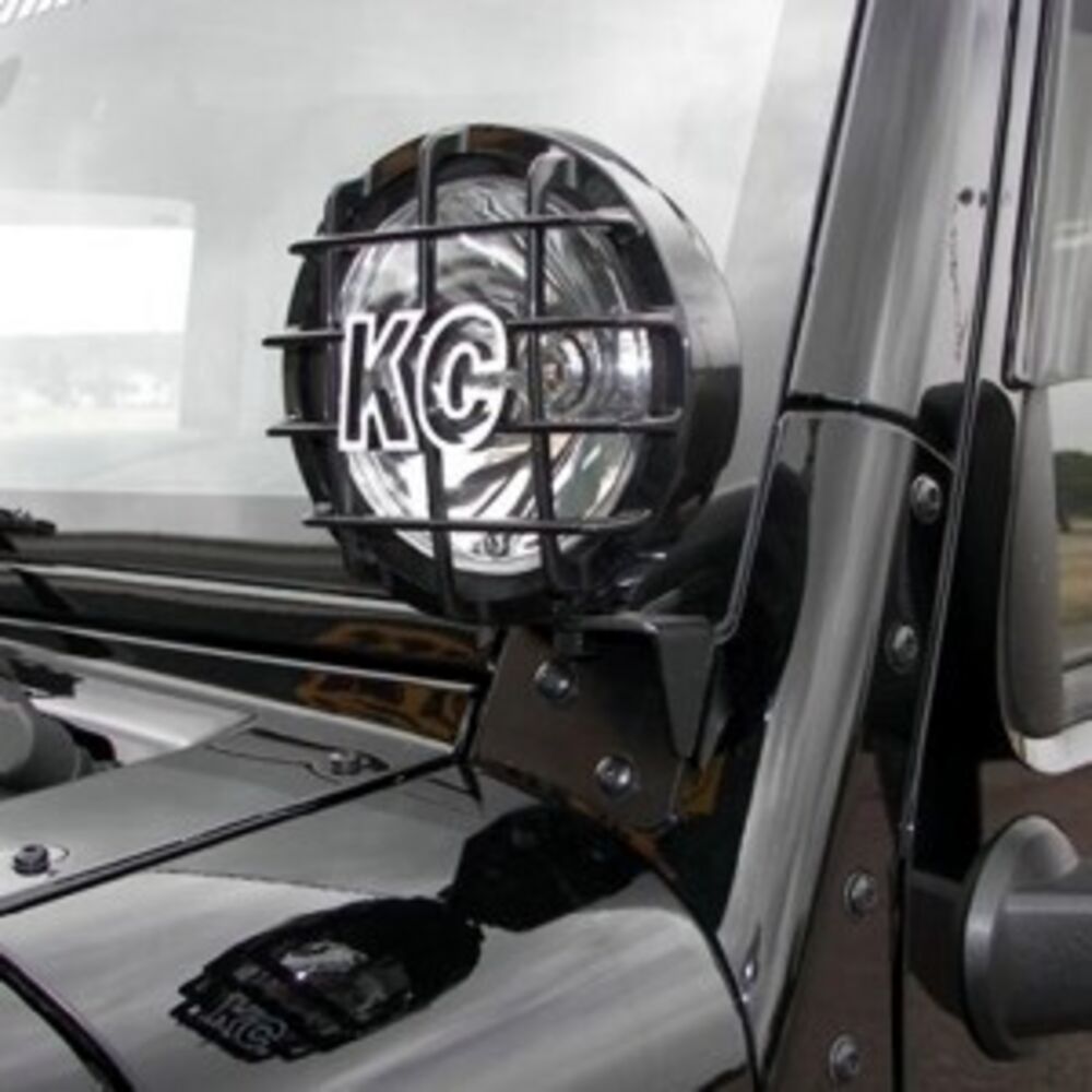 Bracket Set - Light Mount - Windshield - Pillar Mount - Pair - for 07-18 Jeep JK - # 7316