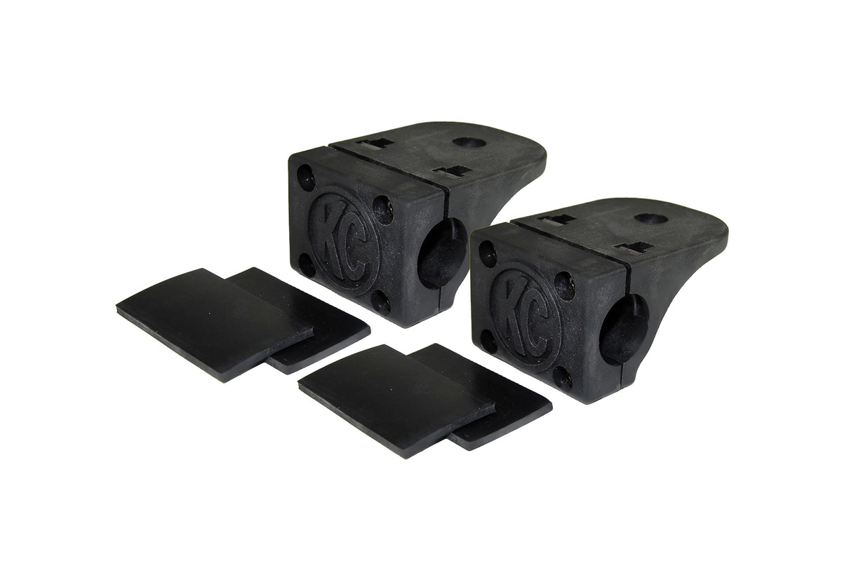 Bracket Set - Tube Clamp Light Mount - Rubber Adjustment Shims - 0.75