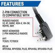 *RUGGED RADIOS - HAND SPEAKER MIC WATERPROOF FOR HANDHELD RADIOS
