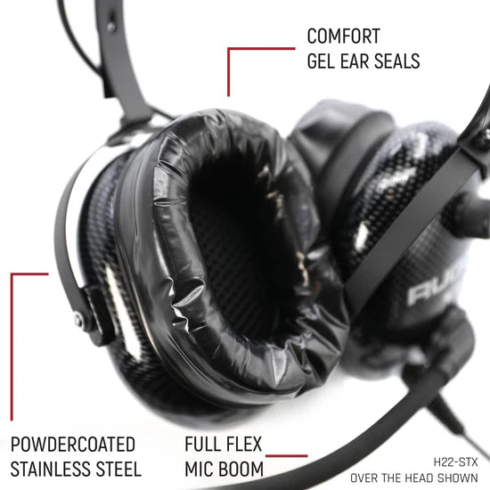 *RUGGED RADIOS - ULTIMATE ALPHA AUDIO STEREO HEADSET WITH VOLUME CONTROL (OTH AND BTH)