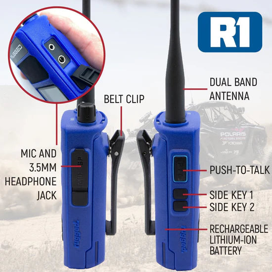 *RUGGED RADIOS - RUGGED R1 - BUSINESS BAND TWO WAY HANDHELD RADIO - DIGITAL AND ANALOG