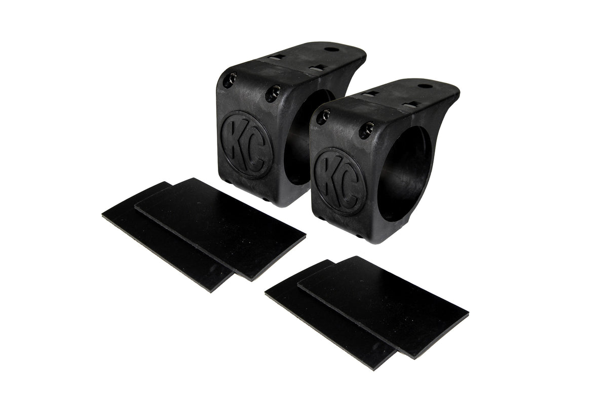 Bracket Set - Tube Clamp Light Mount - Rubber Adjustment Shims - 2.75