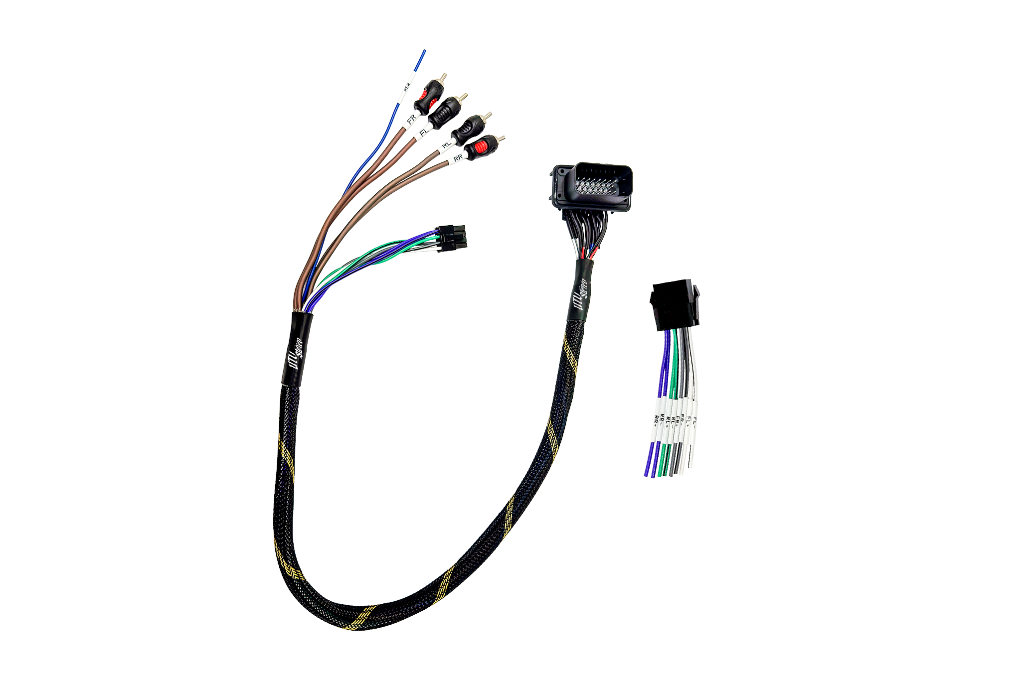 '20-'26 RZR® Pro Series Ride Command Front & Rear RCA Output + Speaker Wire & Remote | UTVS-PRO-RC-RCA-OUT