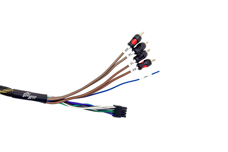 '20-'26 RZR® Pro Series Ride Command Front & Rear RCA Output + Speaker Wire & Remote | UTVS-PRO-RC-RCA-OUT