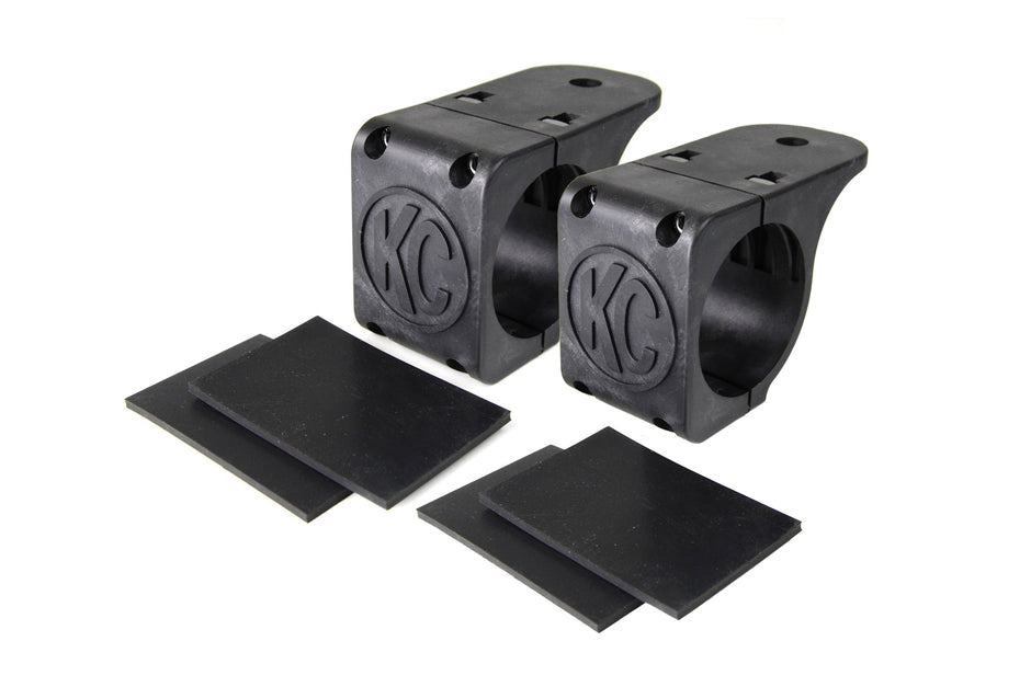Bracket Set - Tube Clamp Light Mount - Rubber Adjustment Shims - 2.25" - 2.5" - #73081