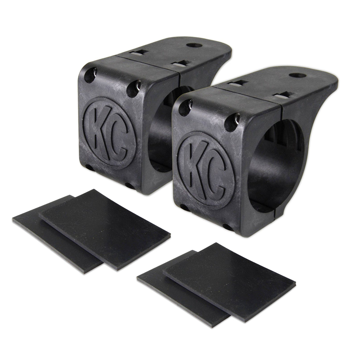 Bracket Set - Tube Clamp Light Mount - Rubber Adjustment Shims - 1.75